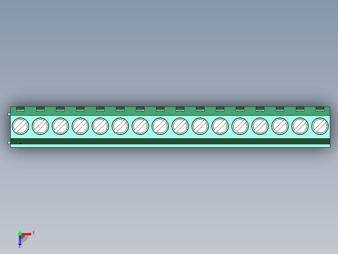 DEGSON DG128 系列 5.07.5mm 接线端子-DG128-5.0-16P-14-00AH俯视图