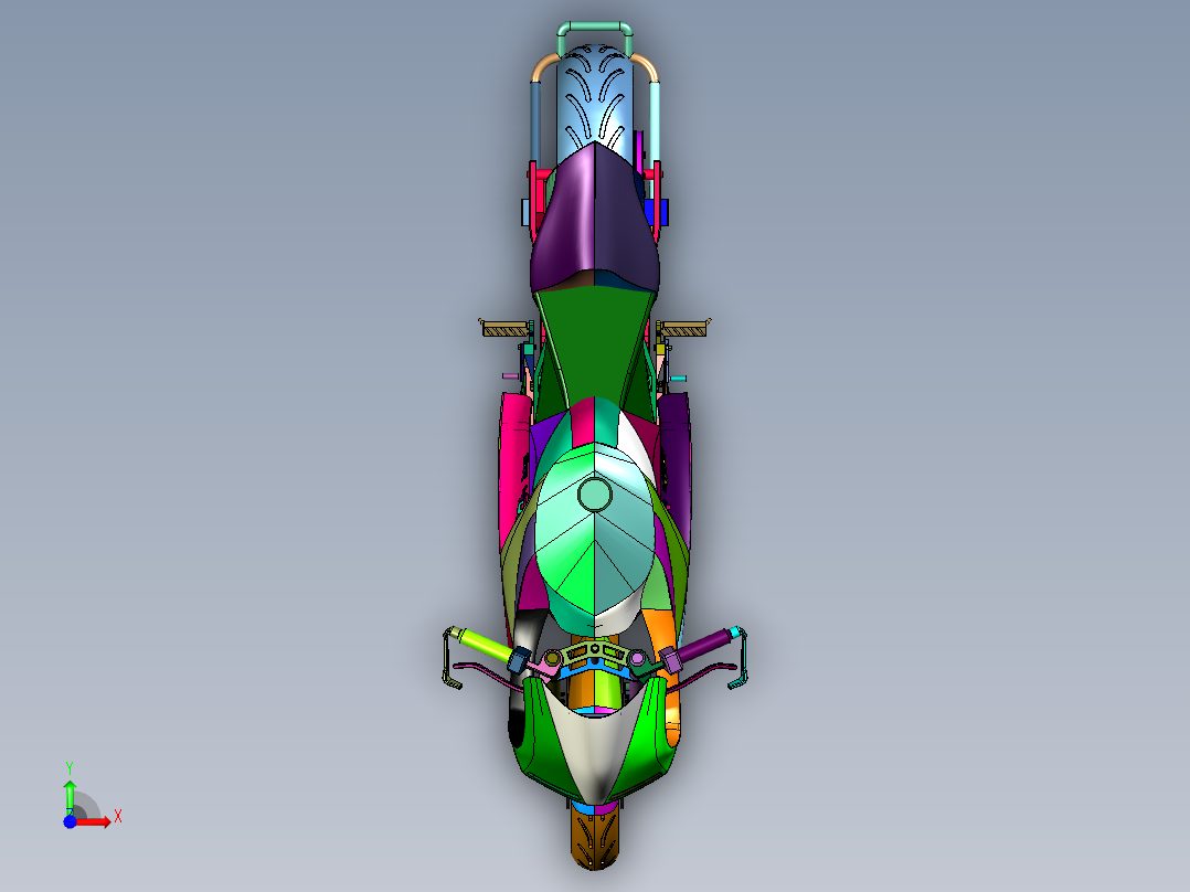 改装机械增压雅马哈SR400前视图