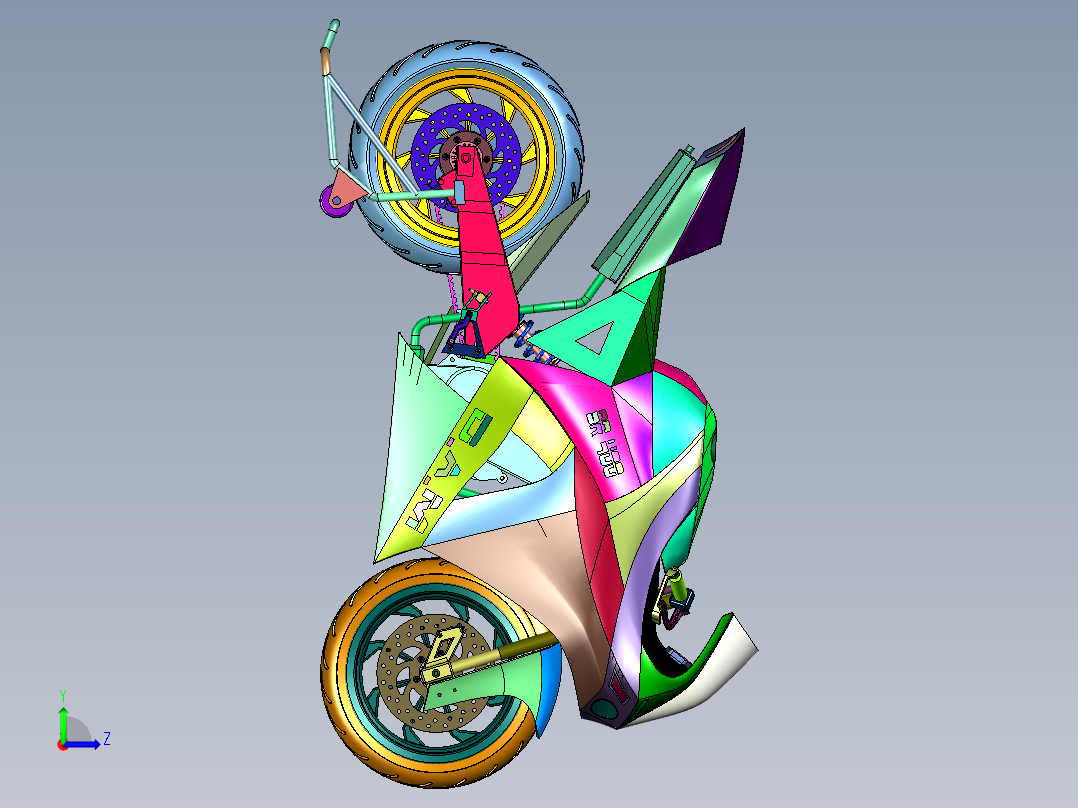 改装机械增压雅马哈SR400左视图