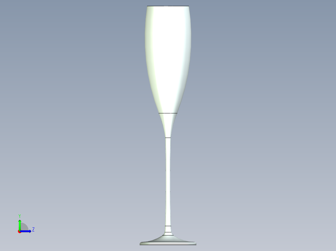 香槟酒杯左视图