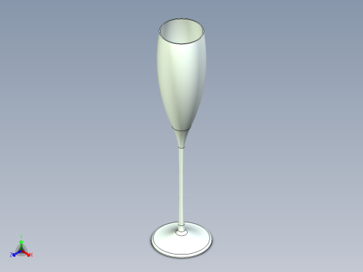 香槟酒杯正等轴测缩略图