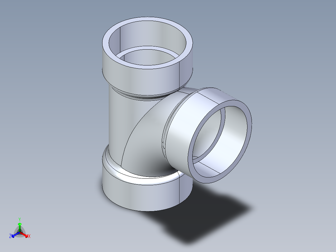 船舶管路系统S13_SeaDrainPLUS_SanitaryTee-SxSxS_37E161501_1-1-2in Sea Drain Plus - Sanitary Tee - SxS主视图