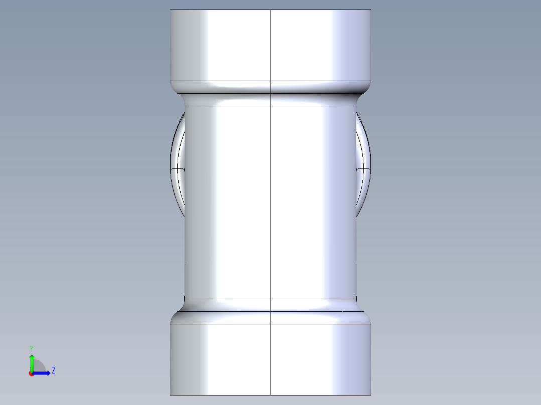 船舶管路系统S13_SeaDrainPLUS_SanitaryTee-SxSxS_37E161501_1-1-2in Sea Drain Plus - Sanitary Tee - SxS左视图