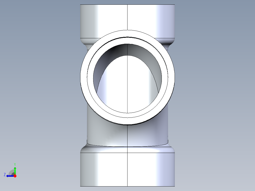 船舶管路系统S13_SeaDrainPLUS_SanitaryTee-SxSxS_37E161501_1-1-2in Sea Drain Plus - Sanitary Tee - SxS右视图