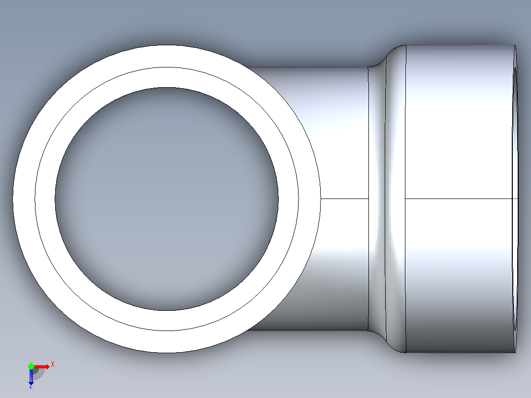 船舶管路系统S13_SeaDrainPLUS_SanitaryTee-SxSxS_37E161501_1-1-2in Sea Drain Plus - Sanitary Tee - SxS俯视图