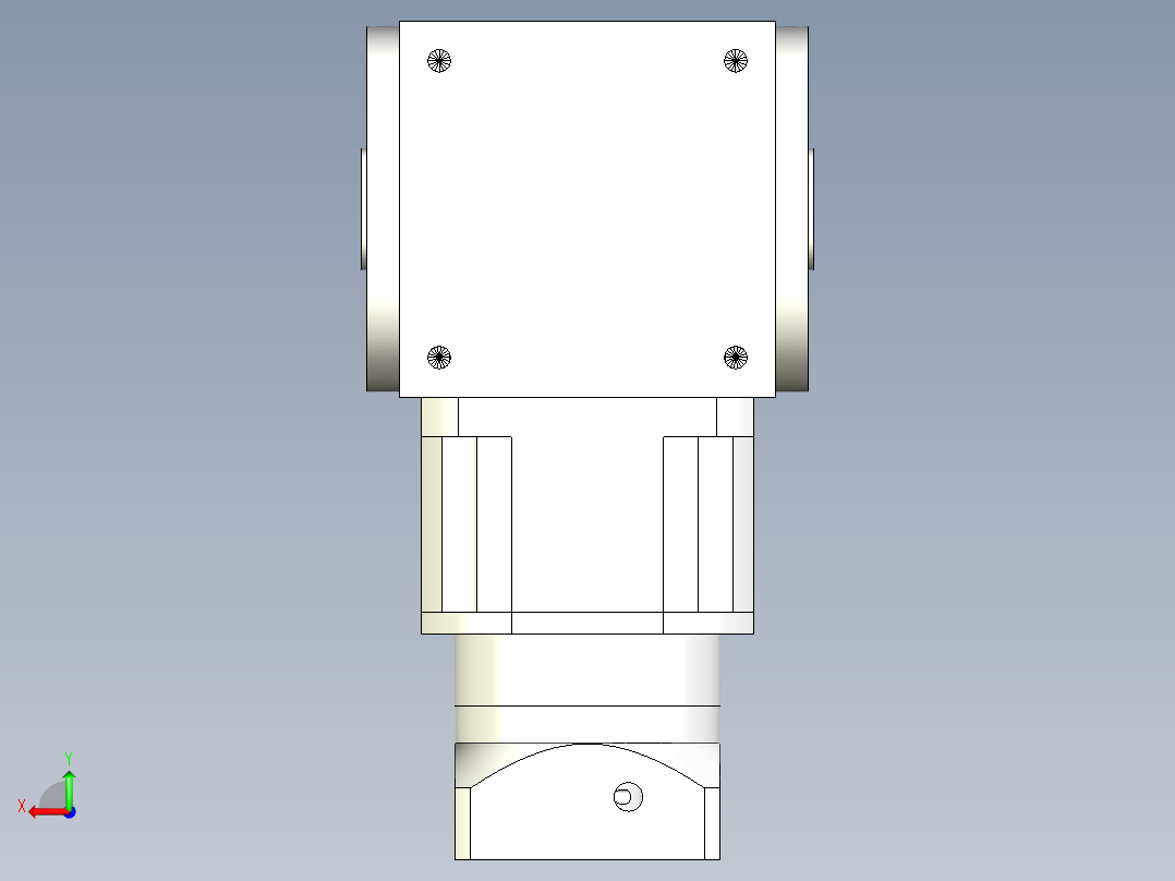 换向器PW170双孔 PLX142-L2 22-110-145-M8.stp后视图