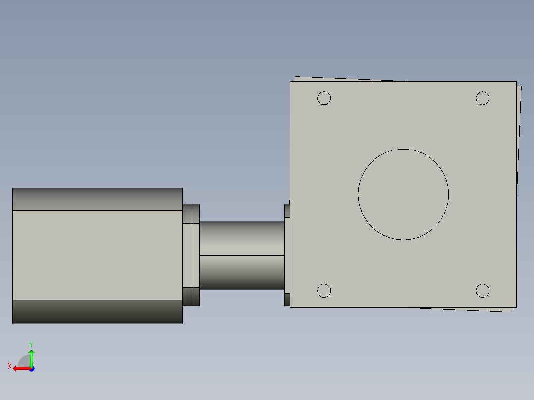数控车床电动刀架后视图