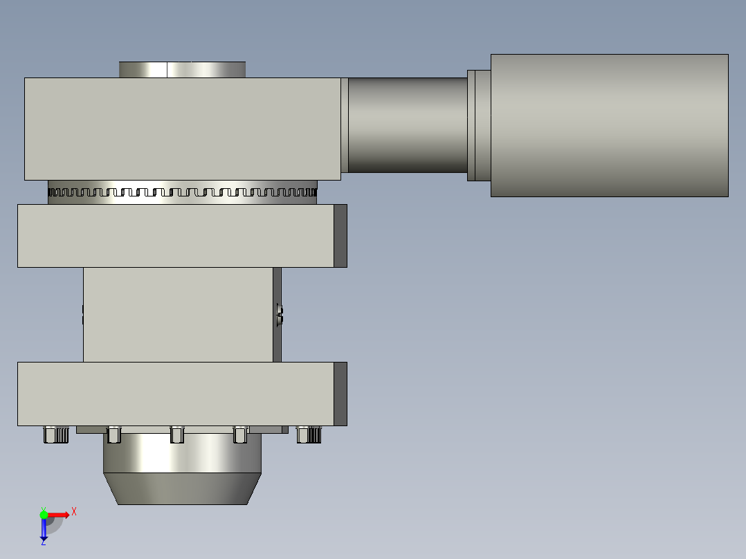 数控车床电动刀架俯视图