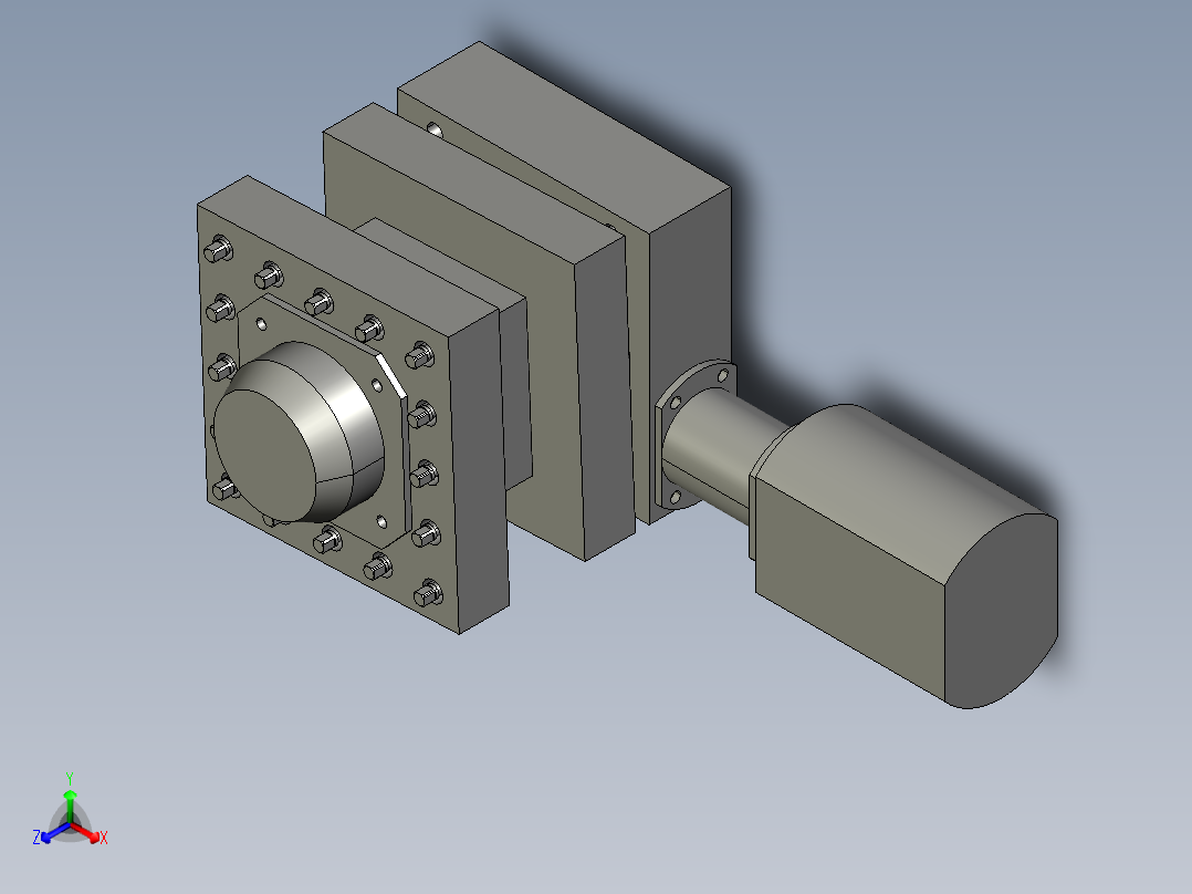 数控车床电动刀架正等轴测图