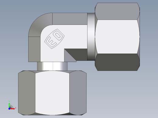 卡套式工业通用硬管接头EO_Standpipe_elbow_EVW14S71前视缩略图