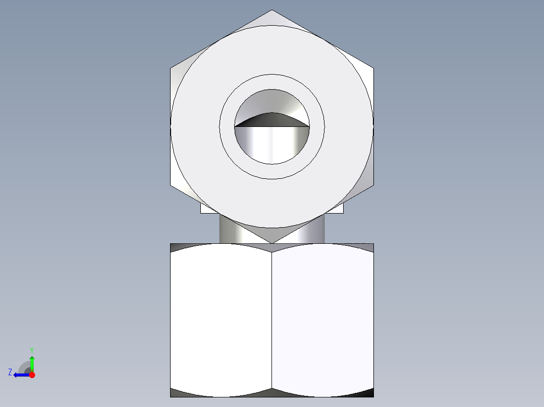 卡套式工业通用硬管接头EO_Standpipe_elbow_EVW14S71右视图