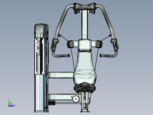 直臂夹胸健身器左视缩略图