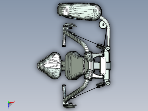 直臂夹胸健身器俯视缩略图