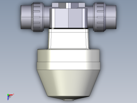 7DKMUAVCP NC 气动隔膜阀，常闭，与溶剂焊接女性联盟结束，ASTM PVC-U系列俯视缩略图