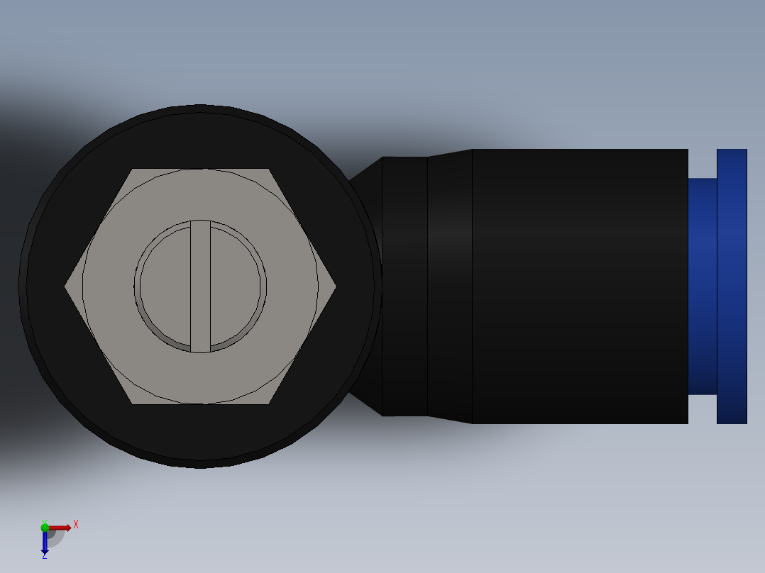 Ø8 x 1-4 - CONTROLE DE FLUXO 90° BANJO (C0K510828)俯视图