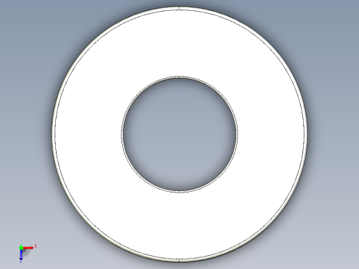 紧固件-IGES 0.2500 Flat Washer俯视缩略图