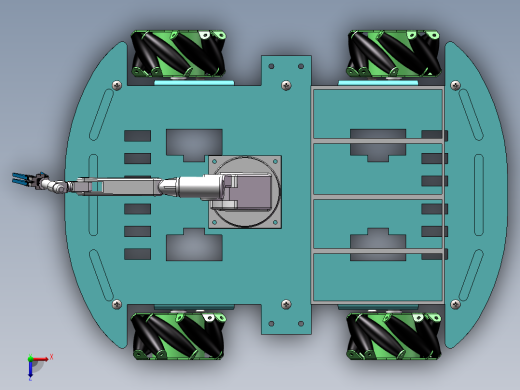 搬运机械手三维图纸俯视缩略图