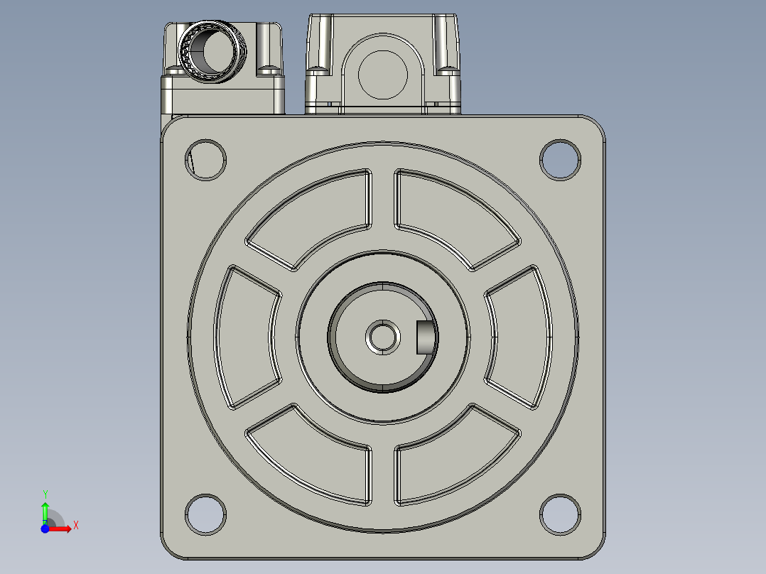 低压伺服电机MF5H-80CM30B2-507.STEP前视图