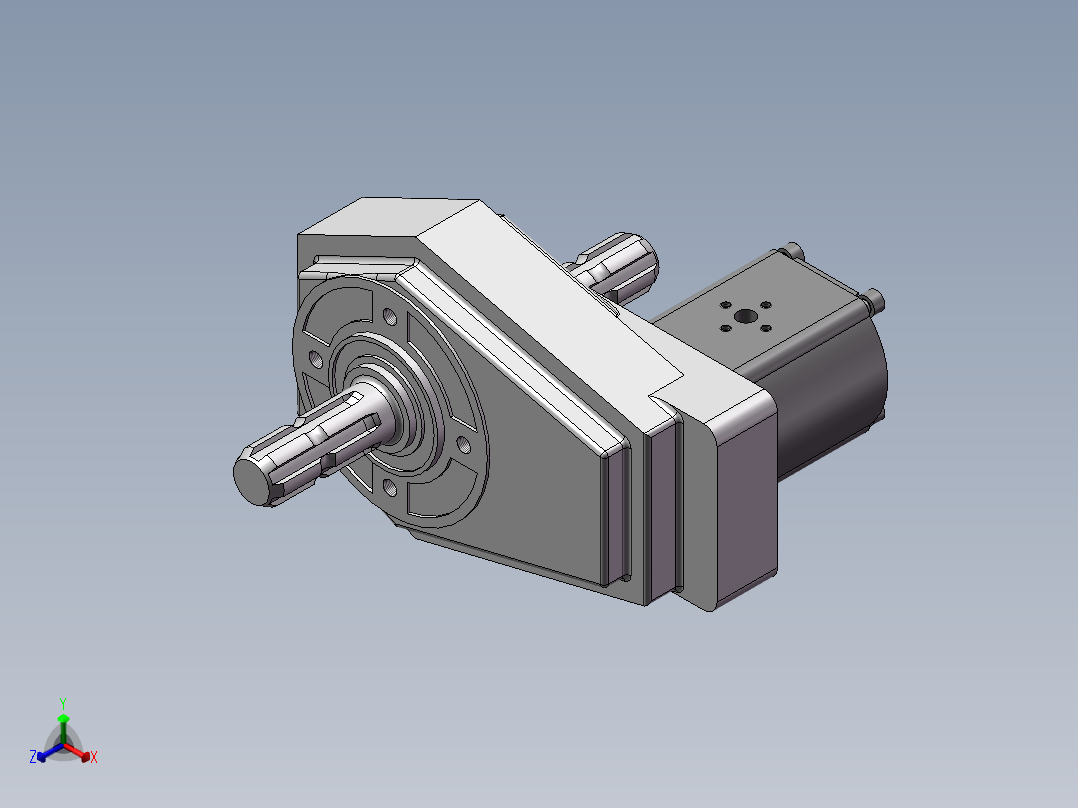 增速机与齿轮泵正等轴测图