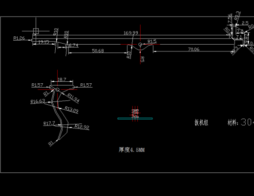 PCP中握型材气枪（中握型材秃）加工图纸（精品全套CAD详细图）缩略图