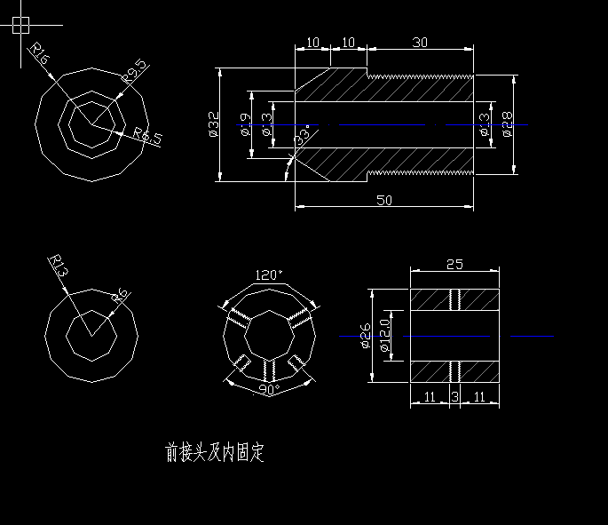 PCP中握型材气枪（中握型材秃）加工图纸（精品全套CAD详细图）
