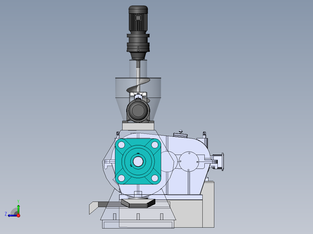卧式摆线螺杆机带仿真视频sw19可编辑右视图