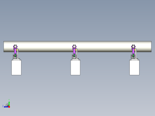 钢管检测夹持工装机构右视缩略图