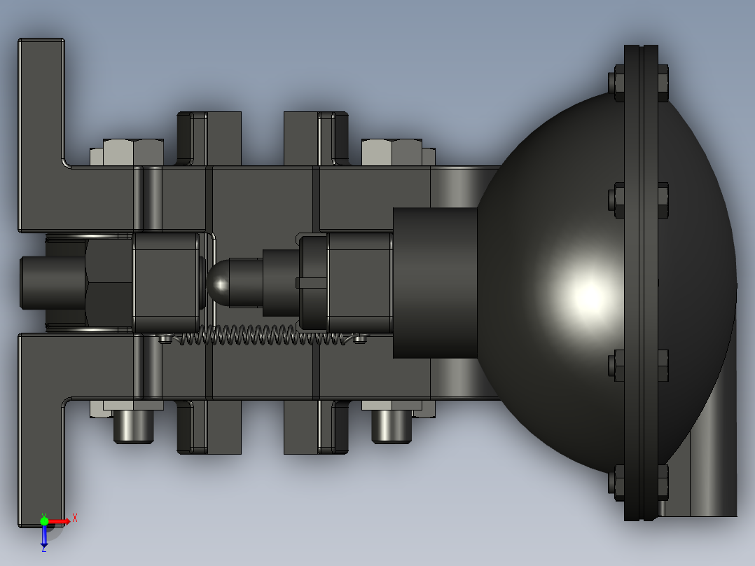 KB5空气驱动制动器_KB5-3俯视图