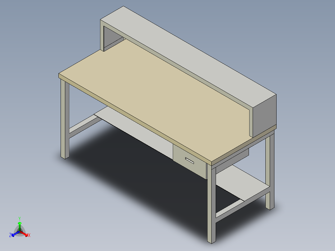 重型工作台heavy-duty-workbench--stl stp正等轴测图