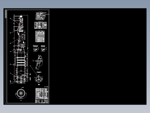 化工设备闪蒸洗涤塔装备总图