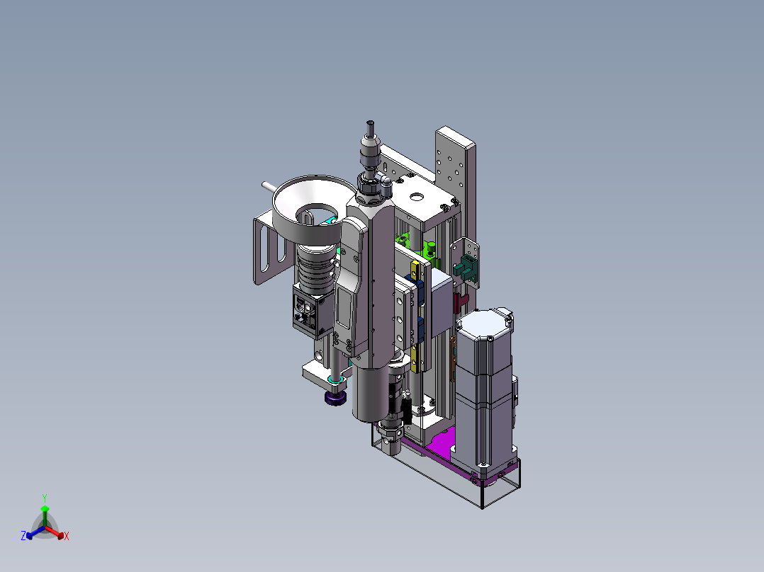 A2 CCD影像自动锁螺丝机构正等轴测图