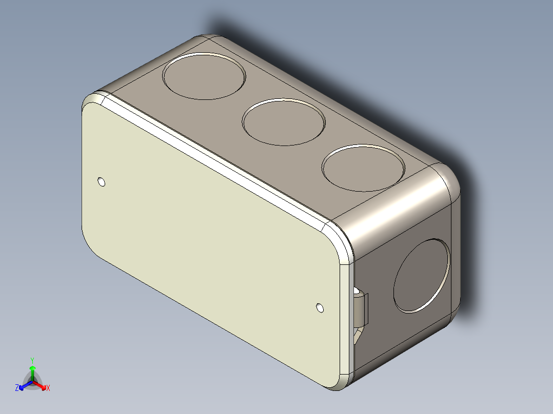实用箱正等轴测图