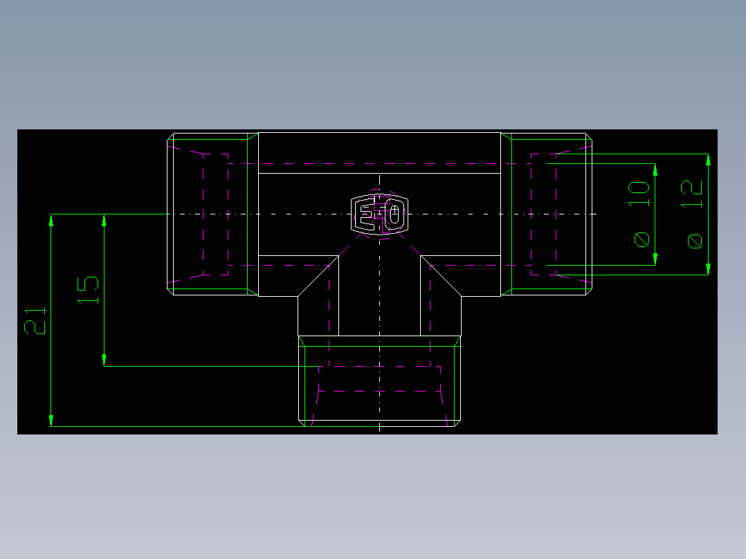 PARKER管接头EO Union tee T12LLCFX_front