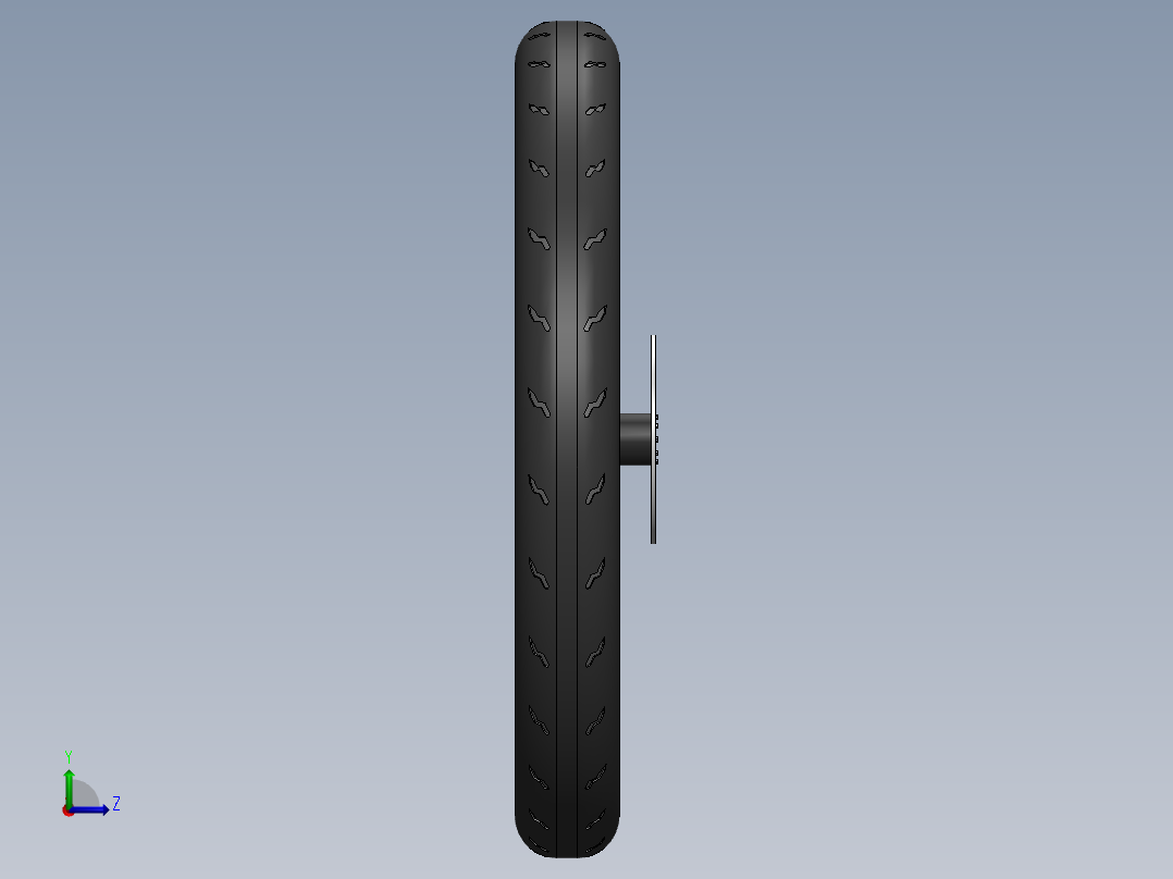 自行车合金轮胎左视图