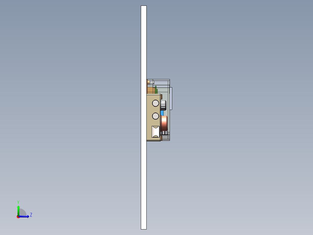 SW智能门锁左视图