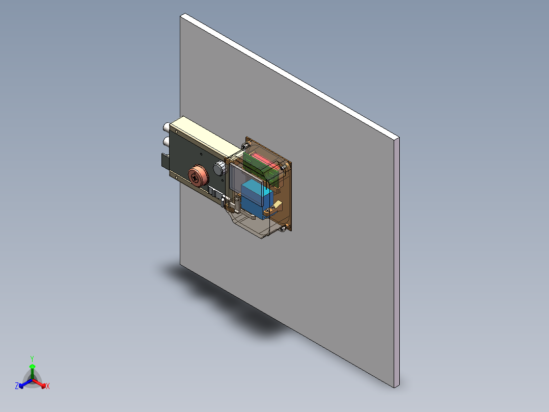 SW智能门锁正等轴测图