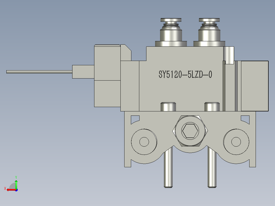 1位电磁阀组件后视图