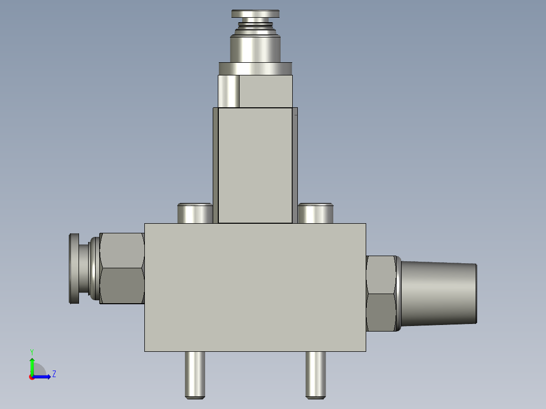 1位电磁阀组件左视图