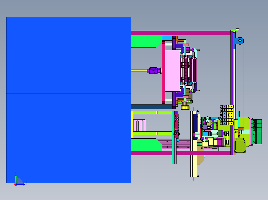 专用设备零部件电火花加工机左视图