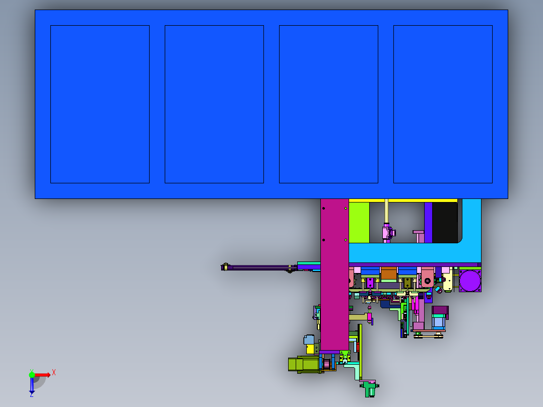 专用设备零部件电火花加工机俯视图