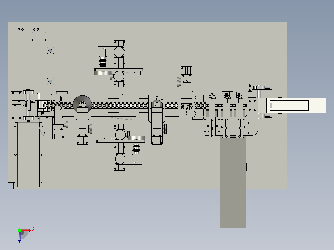 检测传动系统1俯视图