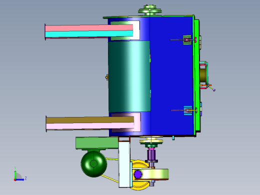 不锈钢卧式螺带混合机左视缩略图