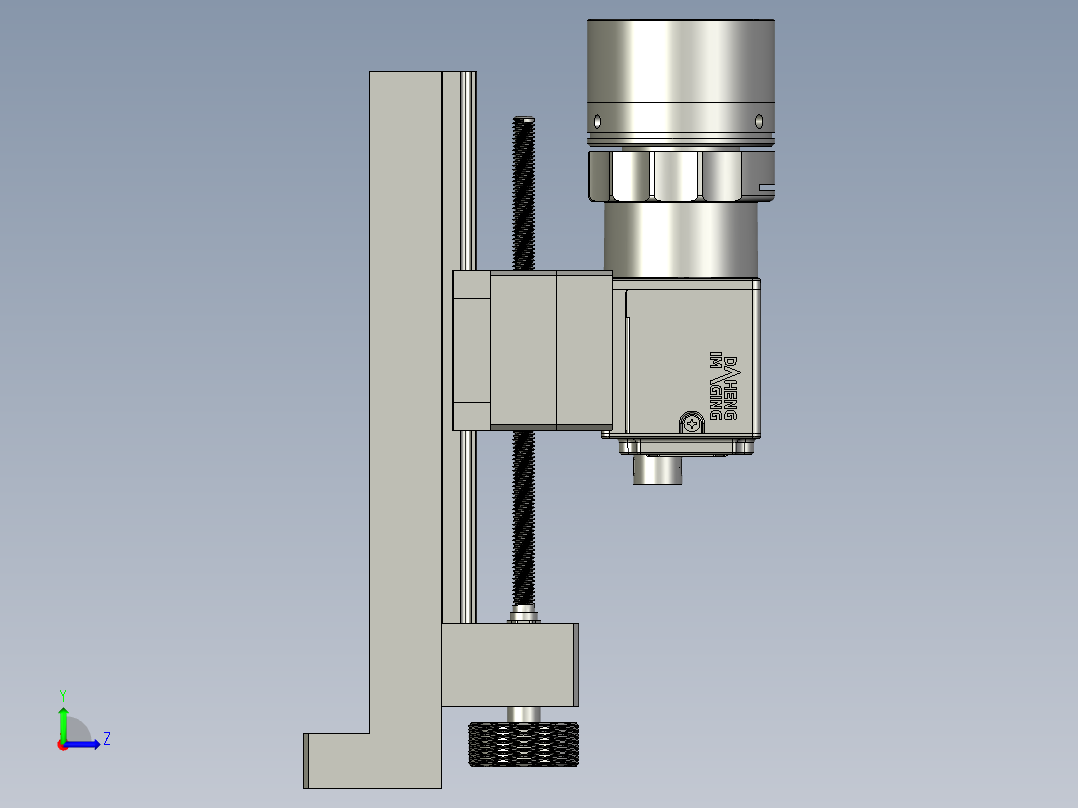 相机调节组件左视图
