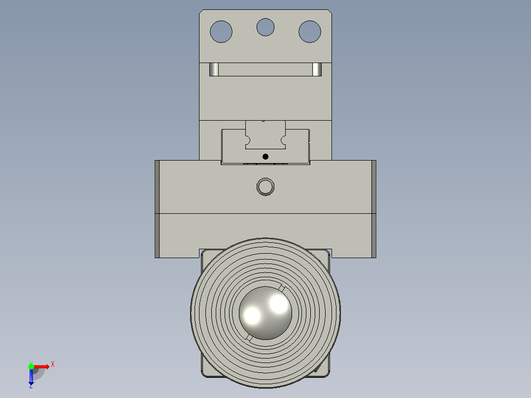 相机调节组件俯视图