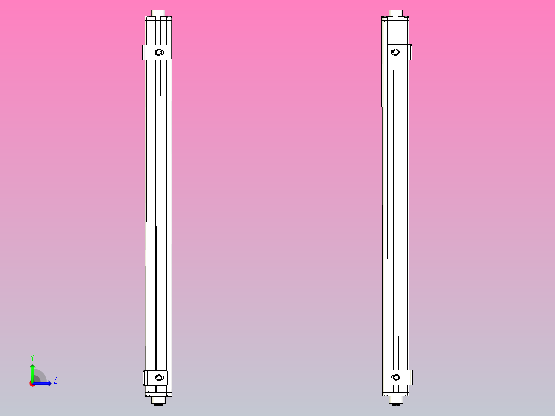 XTN3420（总高：750mm）安全光栅左视图