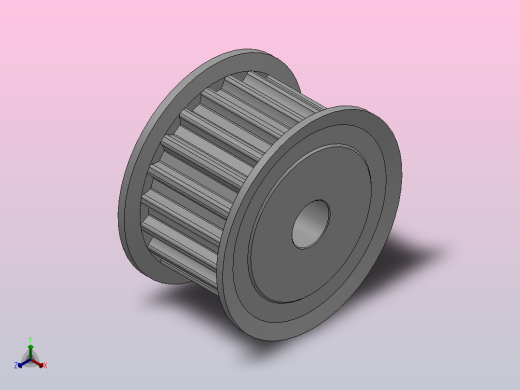 标准型半圆弧形齿同步带轮S8M型_SS8MHC-20-25-dc12-A正等轴测缩略图