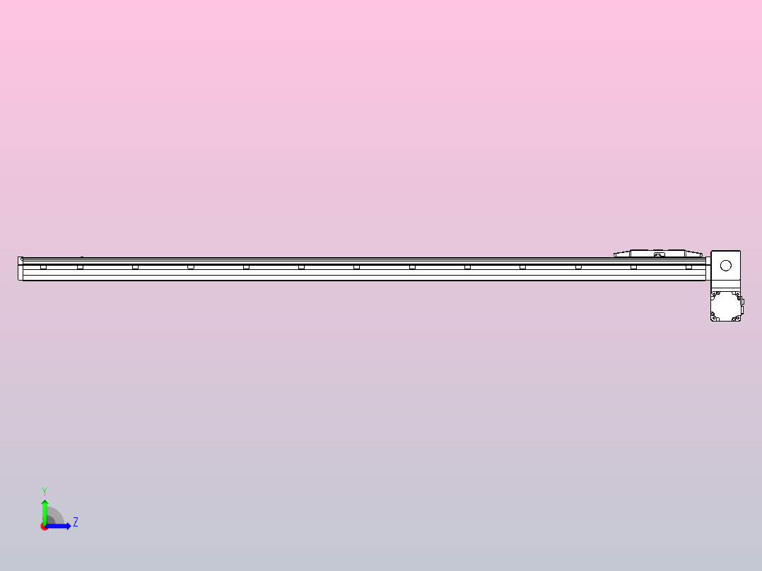 机器人皮带驱动直线轴TPA-GCB-150-P80-L1550-RP-M75-N3左视图