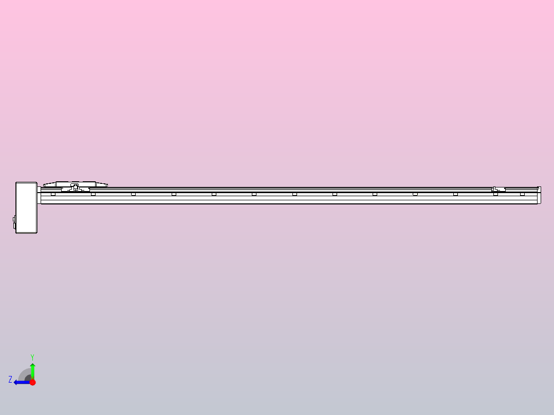 机器人皮带驱动直线轴TPA-GCB-150-P80-L1550-RP-M75-N3右视图