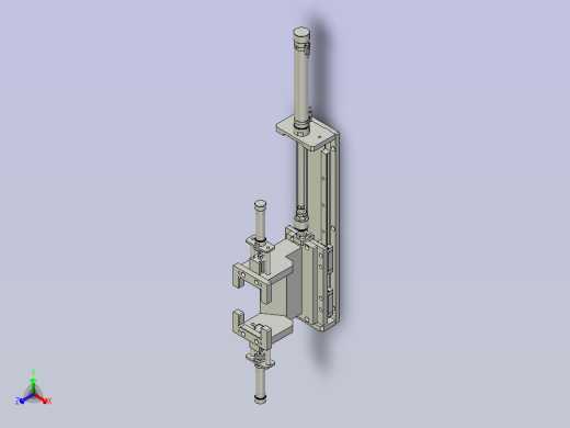 一款气缸夹具3D图模型