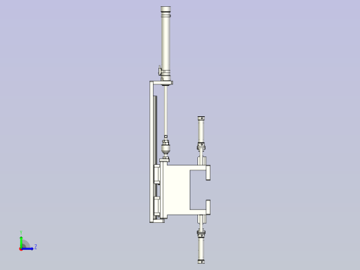 一款气缸夹具3D图模型左视缩略图